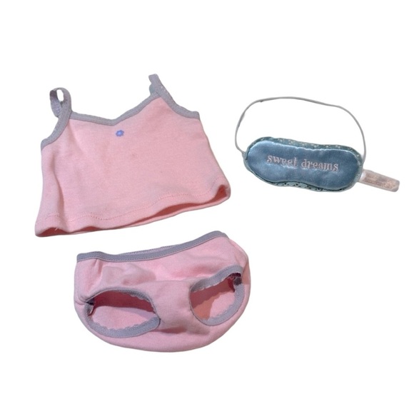 American Girl Doll Pink PJ &‎ Sleep mask Set - Picture 1 of 7